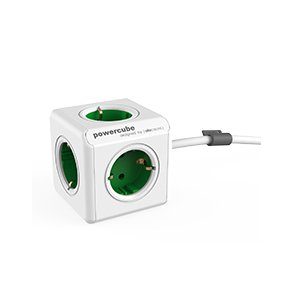PowerCube extended - 5 udtag 1,5 meter ledning - Grn